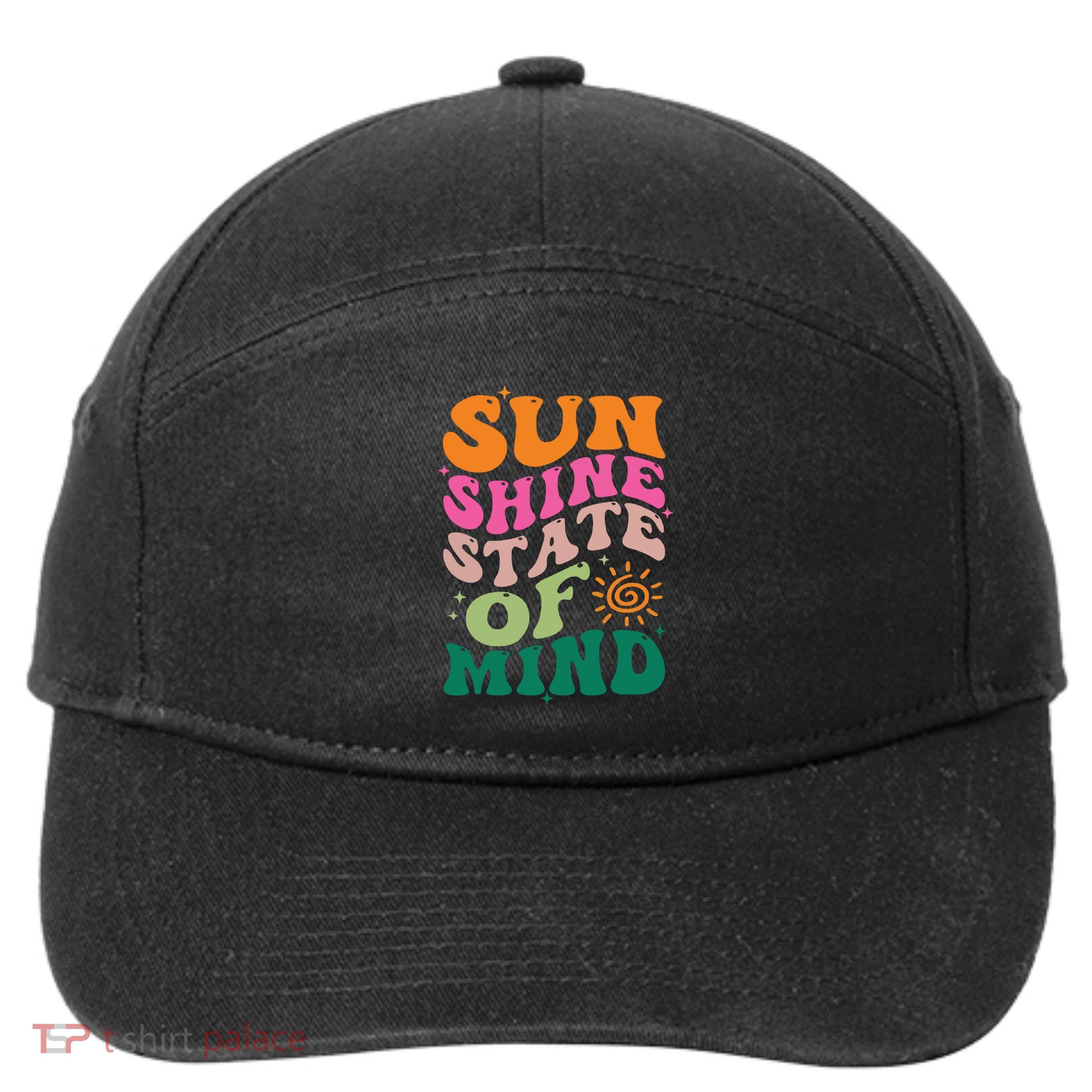 Retro Sun Shine On My Mind Vacation 7-Panel Snapback Hat