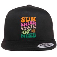 Retro Sun Shine On My Mind Vacation Flat Bill Trucker Hat