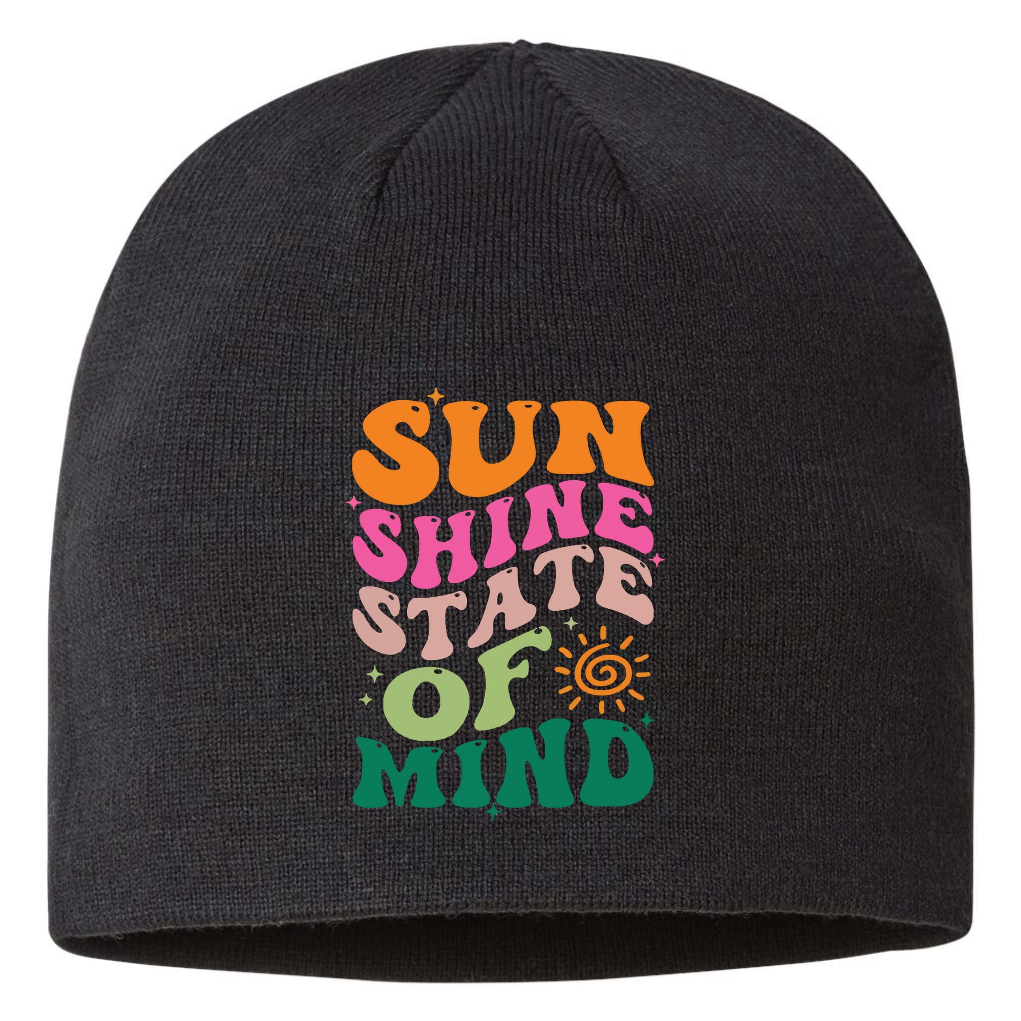Retro Sun Shine On My Mind Vacation Sustainable Beanie