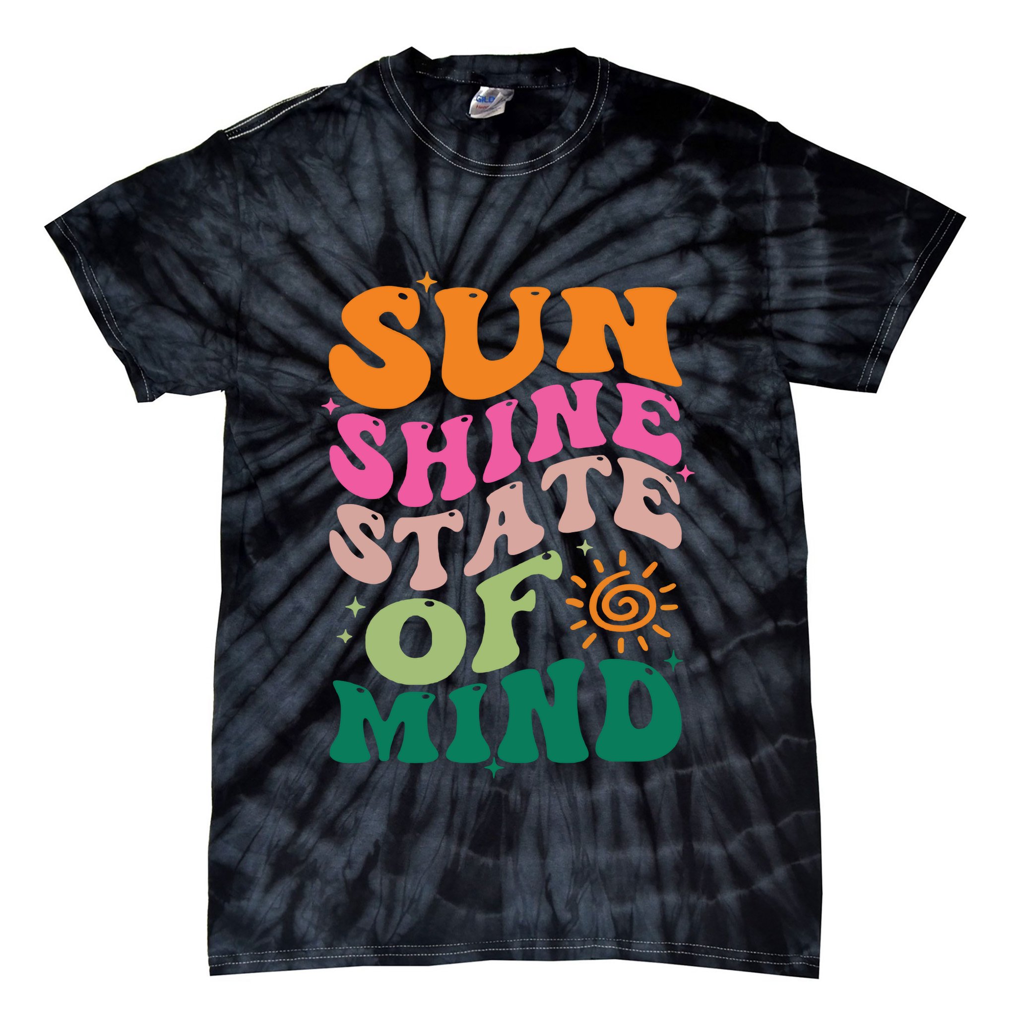 Retro Sun Shine On My Mind Vacation Tie-Dye T-Shirt
