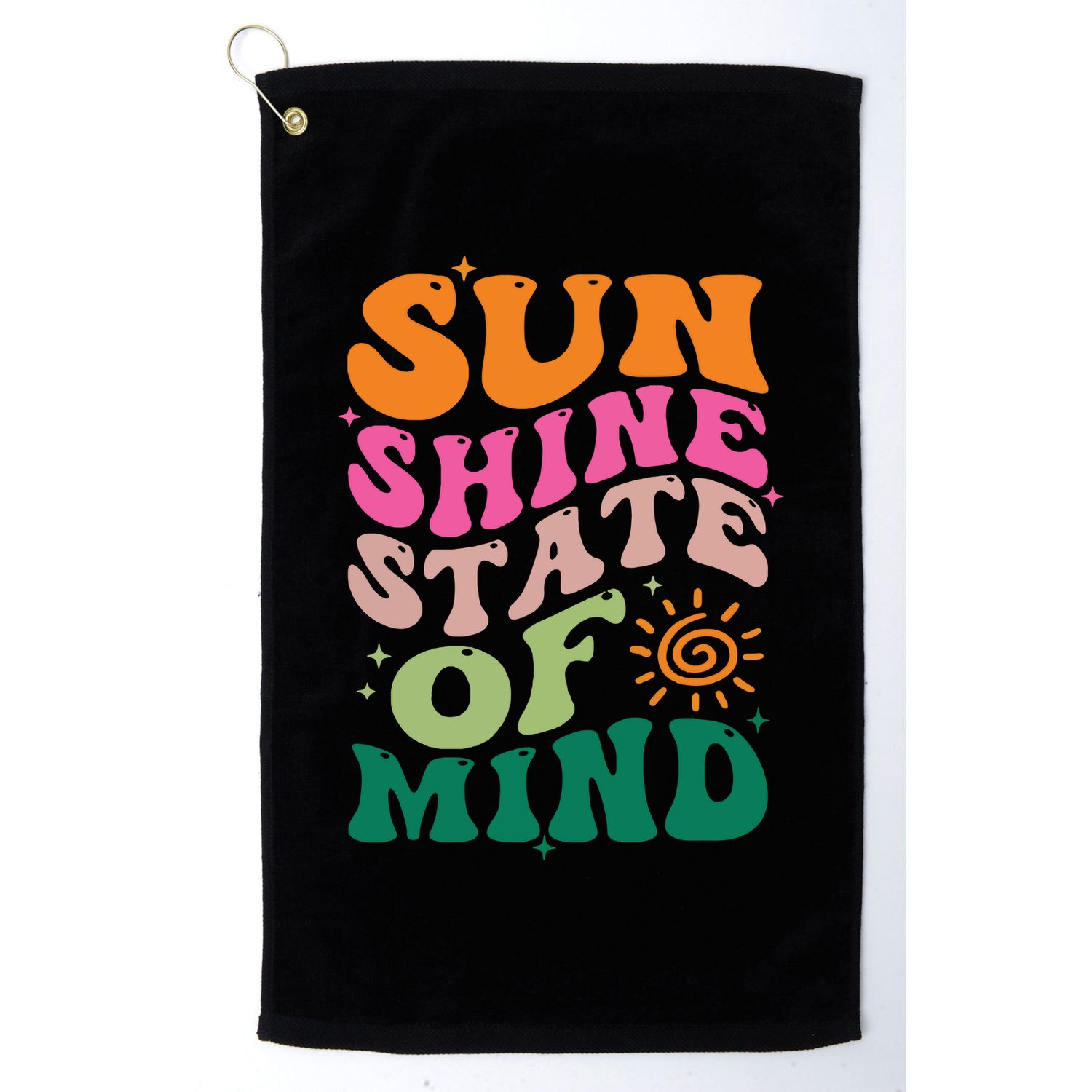 Retro Sun Shine On My Mind Vacation Golf Towel