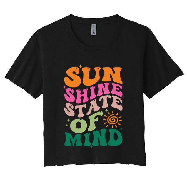 Retro Sun Shine On My Mind Vacation Crop Top