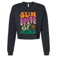 Retro Sun Shine On My Mind Vacation Cropped Pullover Crew
