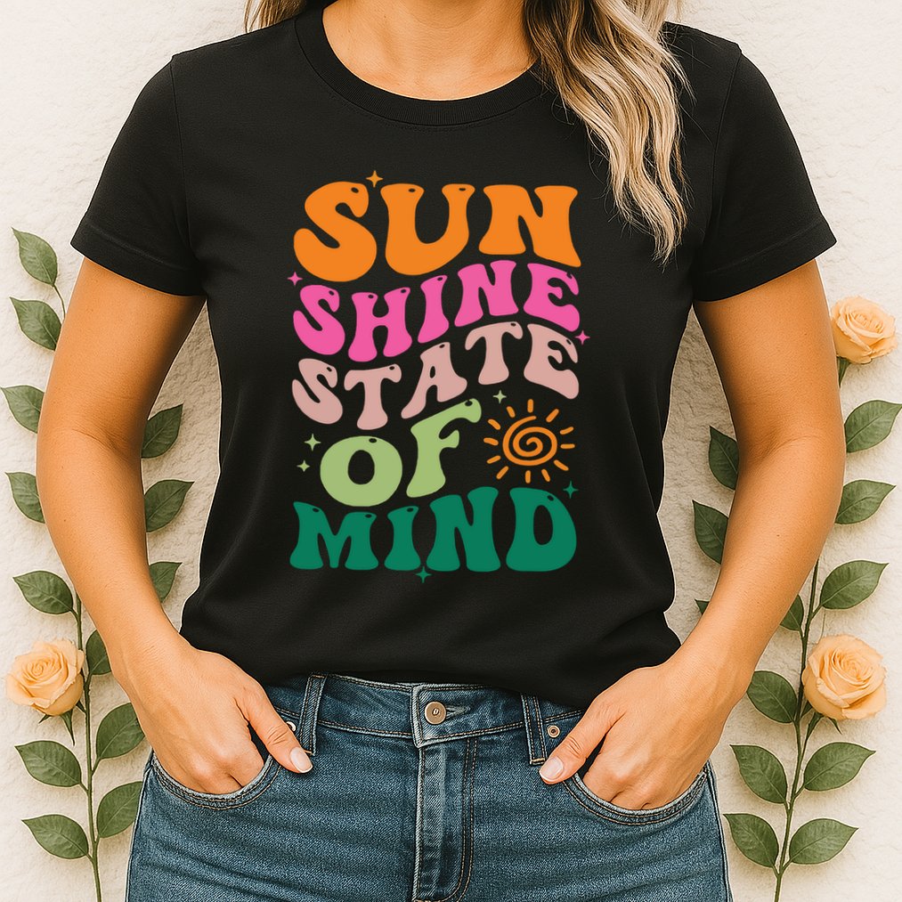Retro Sun Shine On My Mind Vacation Womens T-Shirt