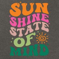 Retro Sun Shine On My Mind Vacation Cotton Canvas Backpack