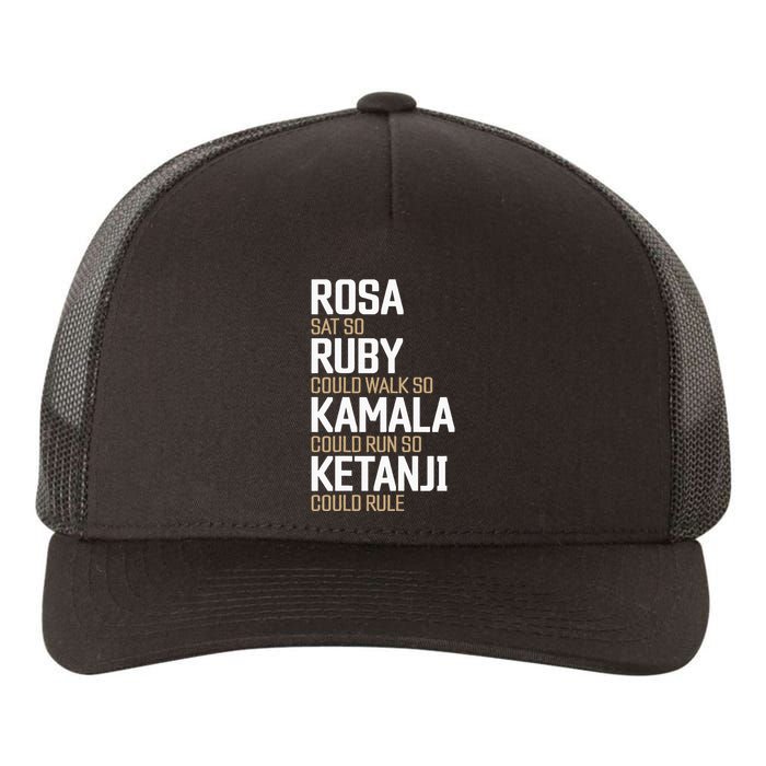 Rosa Sat So Ruby Walk So Kamala Run So Ketanji Rule Kbj Yupoong Adult 5-Panel Trucker Hat