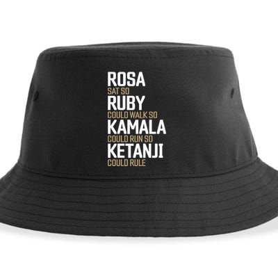 Rosa Sat So Ruby Walk So Kamala Run So Ketanji Rule Kbj Sustainable Bucket Hat