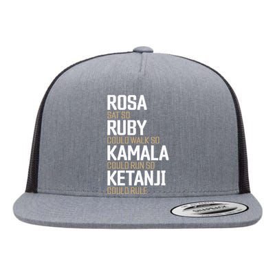 Rosa Sat So Ruby Walk So Kamala Run So Ketanji Rule Kbj Flat Bill Trucker Hat