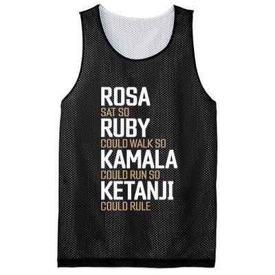 Rosa Sat So Ruby Walk So Kamala Run So Ketanji Rule Kbj Mesh Reversible Basketball Jersey Tank