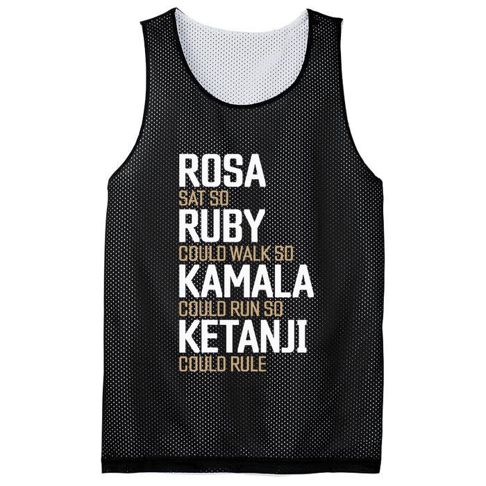 Rosa Sat So Ruby Walk So Kamala Run So Ketanji Rule Kbj Mesh Reversible Basketball Jersey Tank