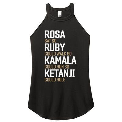 Rosa Sat So Ruby Walk So Kamala Run So Ketanji Rule Kbj Women's Perfect Tri Rocker Tank