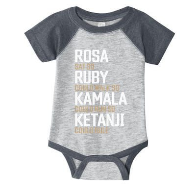 Rosa Sat So Ruby Walk So Kamala Run So Ketanji Rule Kbj Infant Baby Jersey Bodysuit