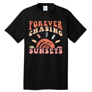 Retro Sunsets Summer Vacation Beach Tall T-Shirt