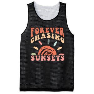 Retro Sunsets Summer Vacation Beach Mesh Reversible Basketball Jersey Tank