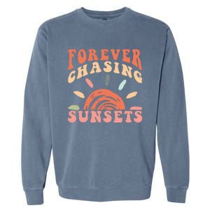 Retro Sunsets Summer Vacation Beach Garment-Dyed Sweatshirt