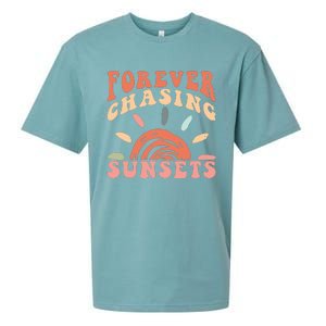 Retro Sunsets Summer Vacation Beach Sueded Cloud Jersey T-Shirt