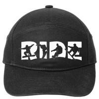 Ride Snowboard Snowboarding Gift Snowboarding 7-Panel Snapback Hat
