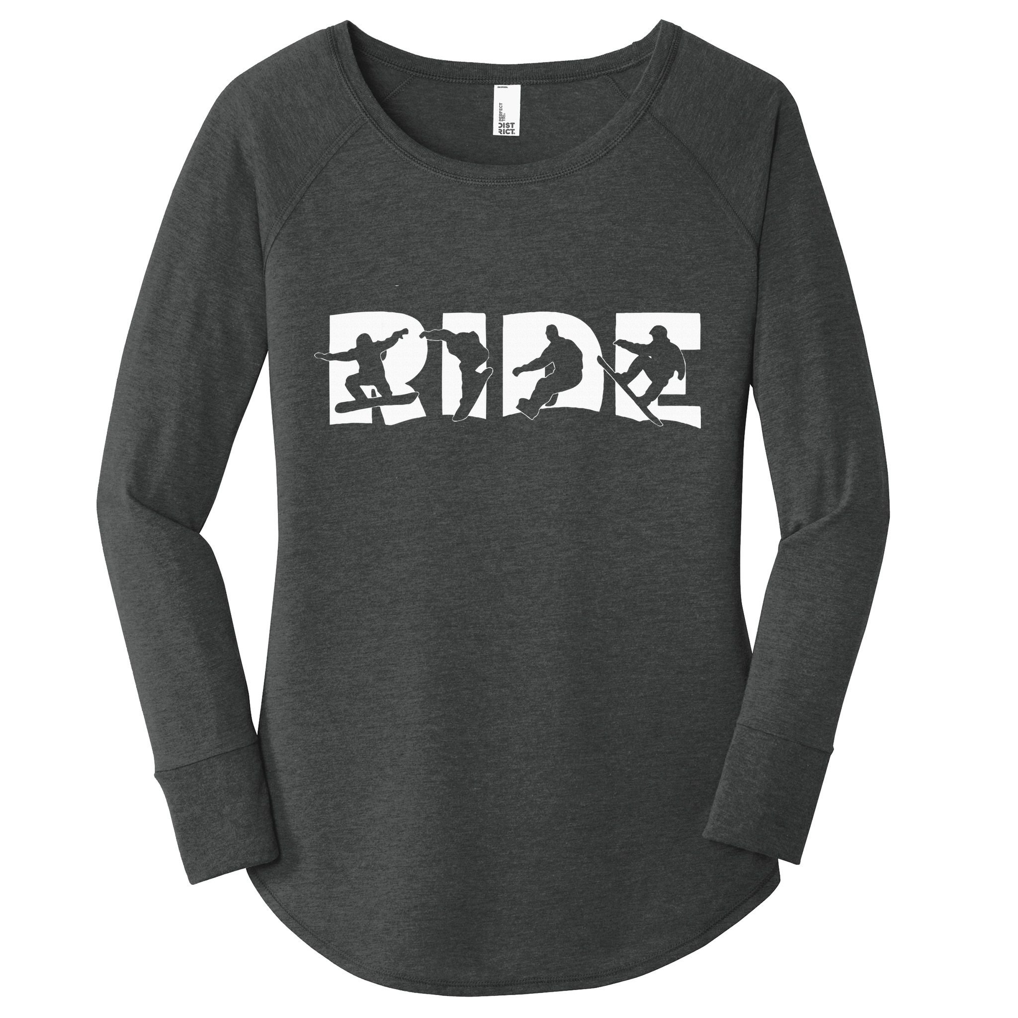 Ride Snowboard Snowboarding Gift Snowboarding Women's Perfect Tri Tunic Long Sleeve Shirt