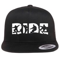 Ride Snowboard Snowboarding Gift Snowboarding Flat Bill Trucker Hat