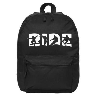 Ride Snowboard Snowboarding Gift Snowboarding 16 in Basic Backpack