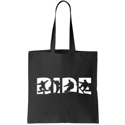 Ride Snowboard Snowboarding Gift Snowboarding Tote Bag