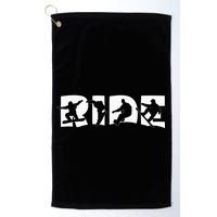 Ride Snowboard Snowboarding Gift Snowboarding Golf Towel