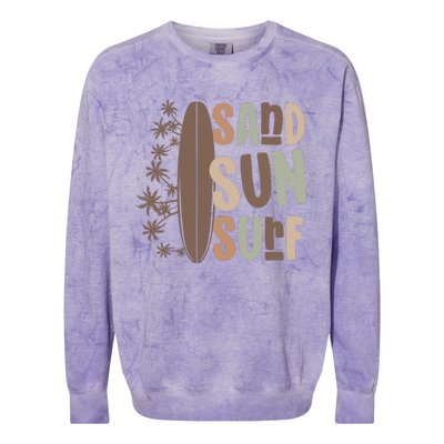 Retro Sand Sun Surf Boho Summer Colorblast Crewneck Sweatshirt