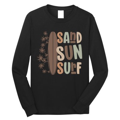 Retro Sand Sun Surf Boho Summer Long Sleeve Shirt