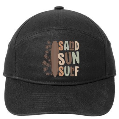 Retro Sand Sun Surf Boho Summer 7-Panel Snapback Hat