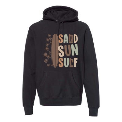 Retro Sand Sun Surf Boho Summer Premium Hoodie