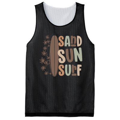 Retro Sand Sun Surf Boho Summer Mesh Reversible Basketball Jersey Tank