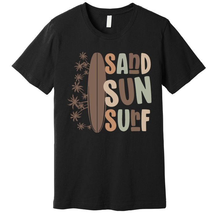 Retro Sand Sun Surf Boho Summer Premium T-Shirt