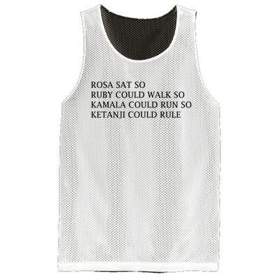 Rosa Sat So Ruby Could Walk So Kamala Could Run So Mesh Reversible Basketball Jersey Tank