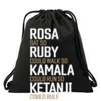 Rosa Sat So Ruby Walk So Kamala Run So Ketanji Rule Kbj Drawstring Bag