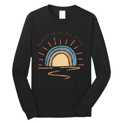 Retro Sun Shine On My Mind Beach Long Sleeve Shirt