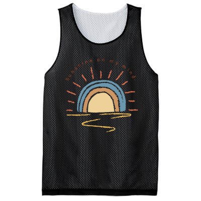 Retro Sun Shine On My Mind Beach Mesh Reversible Basketball Jersey Tank