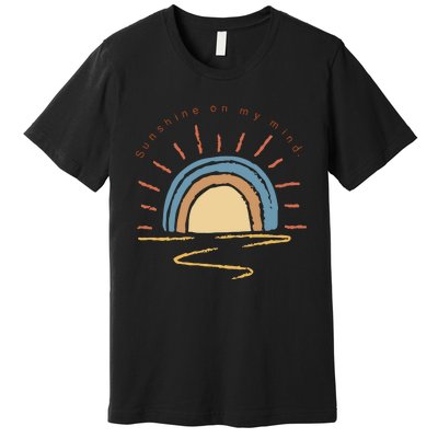 Retro Sun Shine On My Mind Beach Premium T-Shirt