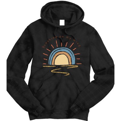 Retro Sun Shine On My Mind Beach Tie Dye Hoodie