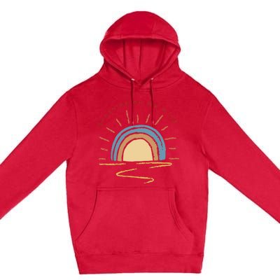 Retro Sun Shine On My Mind Beach Premium Pullover Hoodie