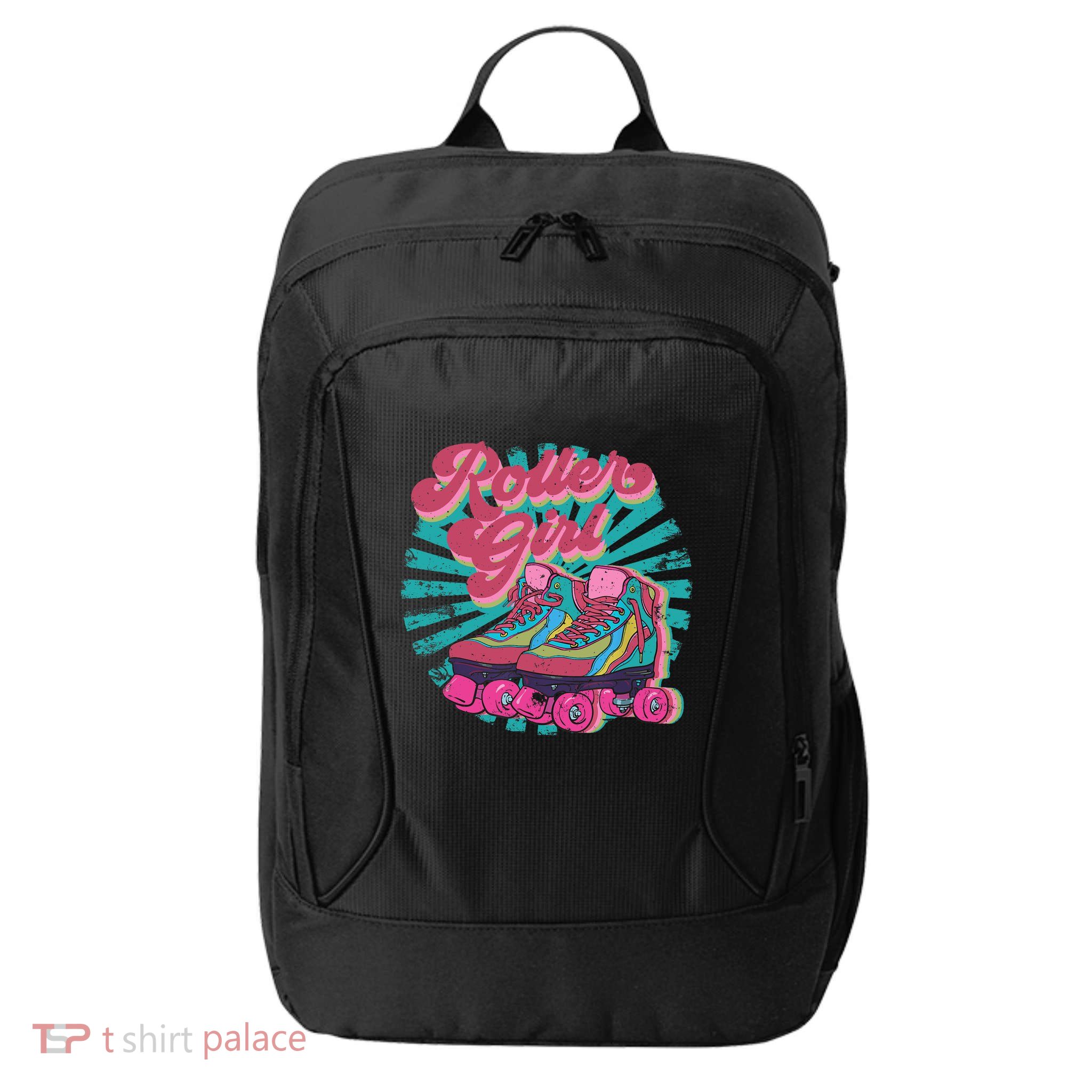 Roller Skate Skating 70s Retro Gift City Backpack