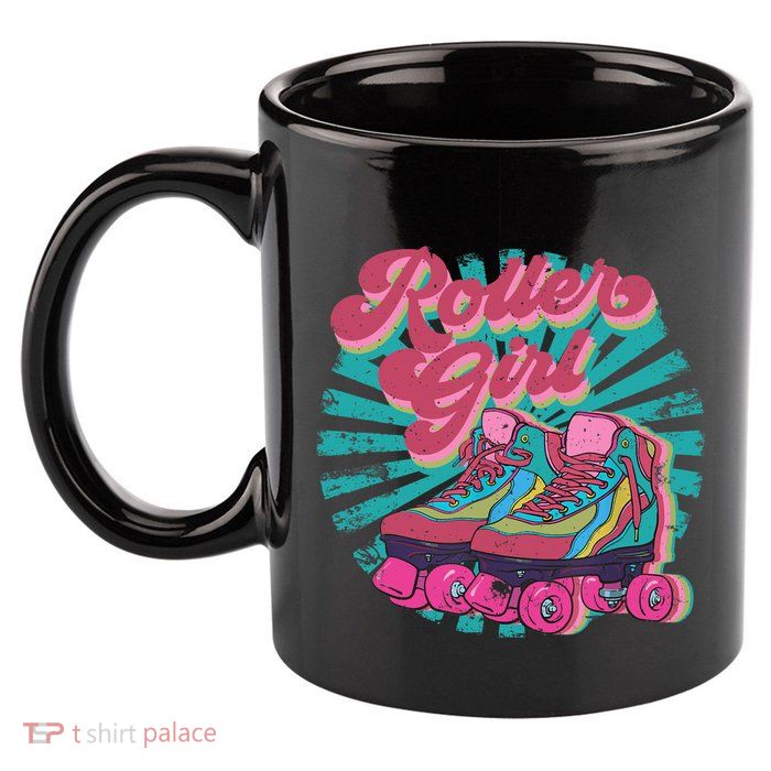 Roller Skate Skating 70s Retro Gift 11oz C Handle Ceramic Mug