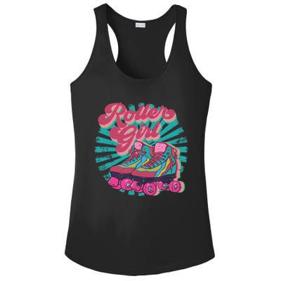 Roller Skate Skating 70s Retro Gift Ladies PosiCharge Competitor Racerback Tank