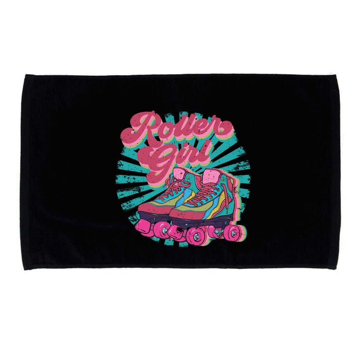 Roller Skate Skating 70s Retro Gift Microfiber Hand Towel