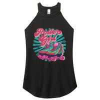 Roller Skate Skating 70s Retro Gift Women's Perfect Tri Rocker Tank