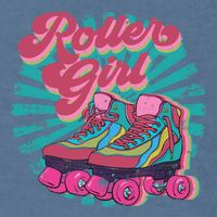 Roller Skate Skating 70s Retro Gift Garment-Dyed Sweatshirt