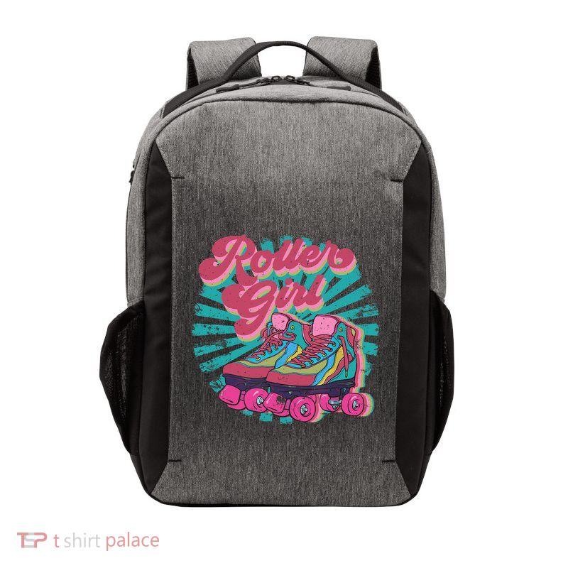 Roller Skate Skating 70s Retro Gift Vector Backpack