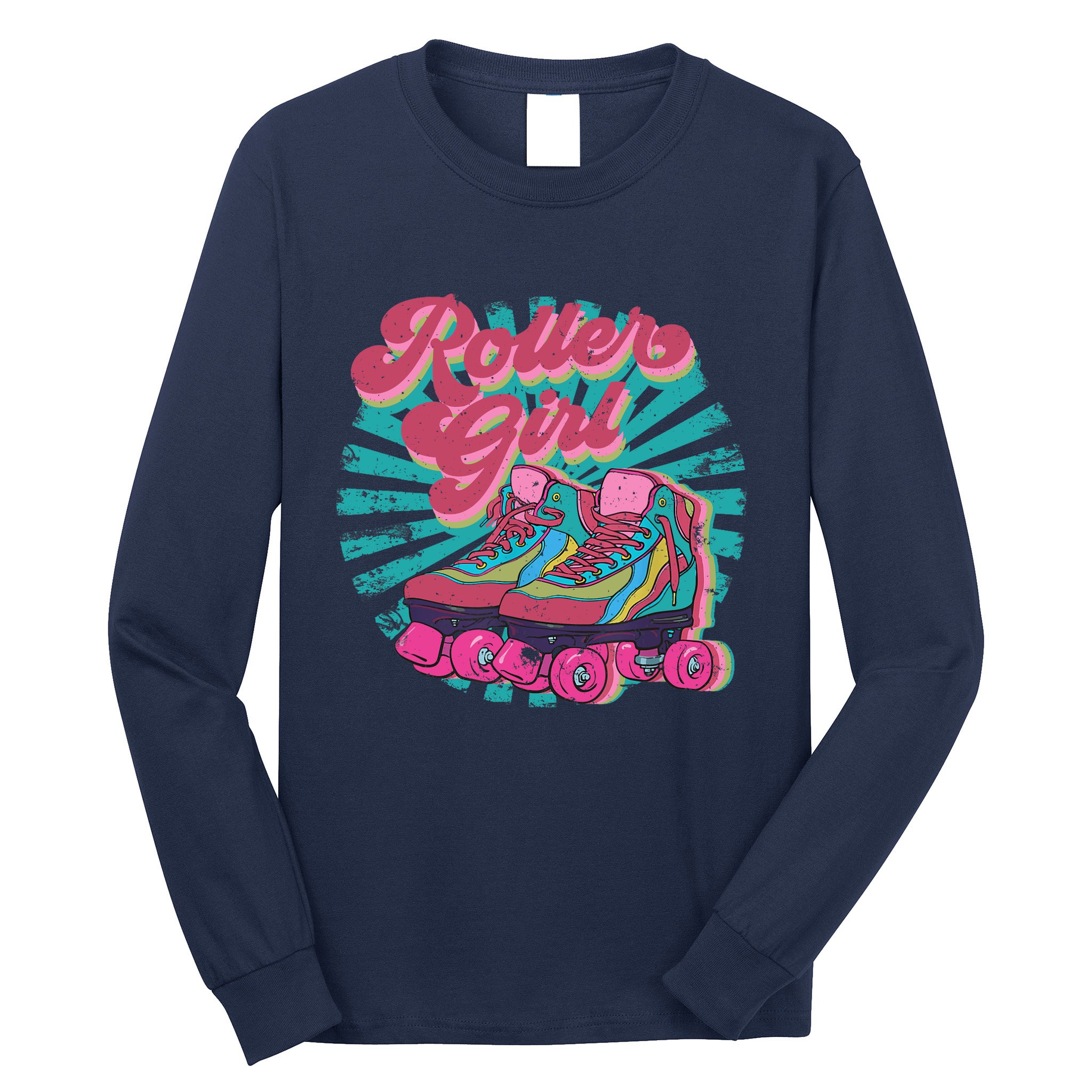 Roller Skate Skating 70s Retro Gift Long Sleeve Shirt