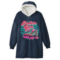 Roller Skate Skating 70s Retro Gift Hooded Wearable Blanket