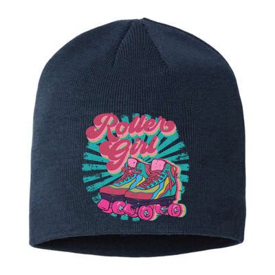 Roller Skate Skating 70s Retro Gift Sustainable Beanie