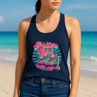 Roller Skate Skating 70s Retro Gift Womens Tank Top